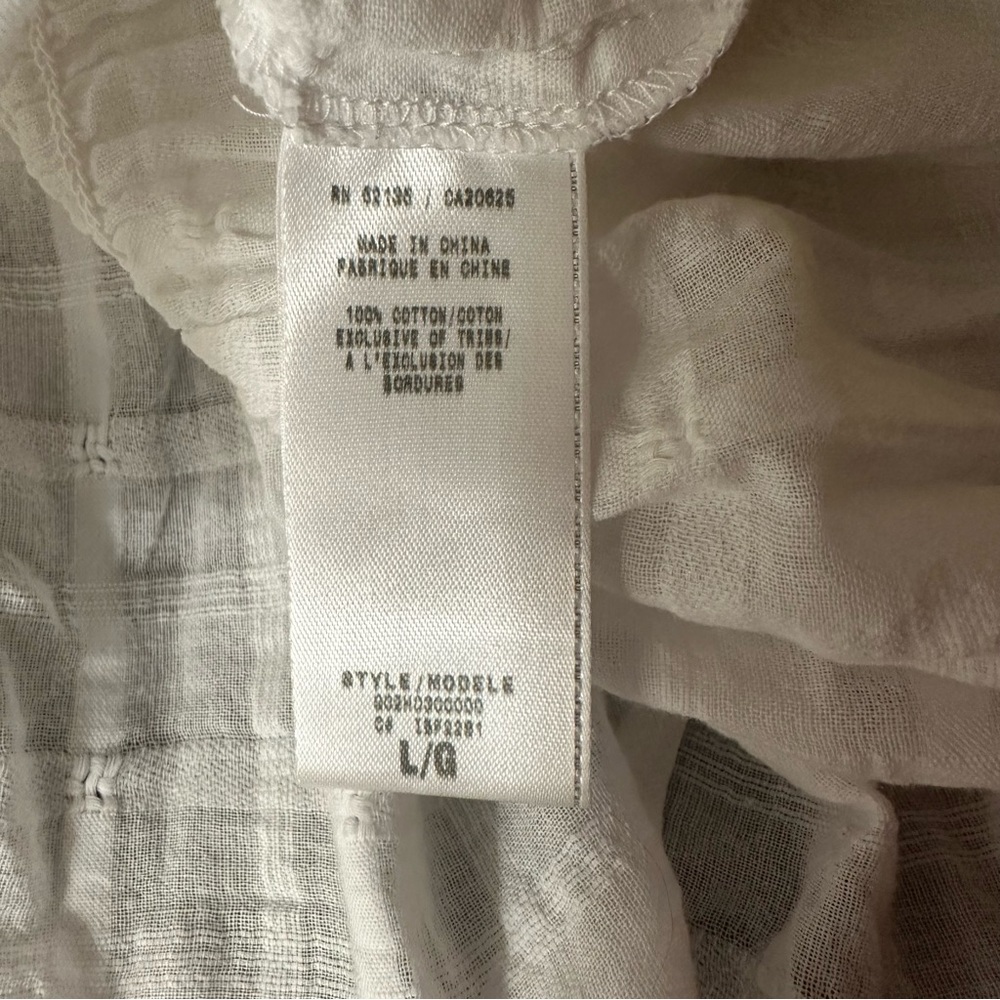 Guess Short Sleeves Blouse White size L Women - Picture 12 of 14